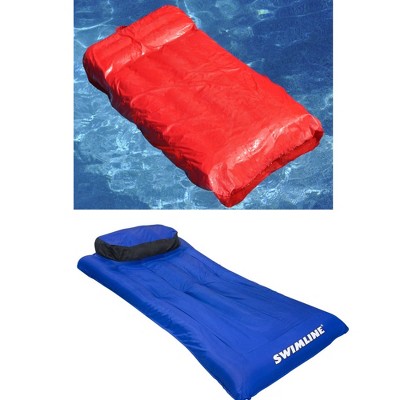 Swimline Solstice Pool Inflatable Fabric Lounger & Fabric Covered Air Mattress