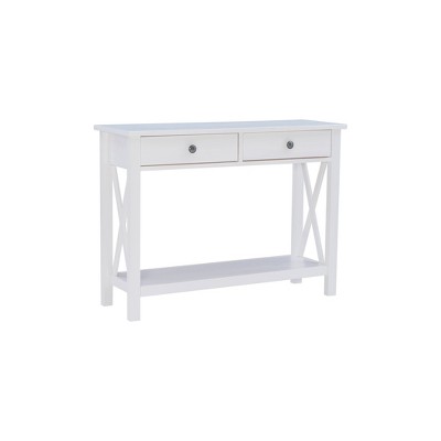 Davis Console Table Antiqued White - Linon