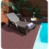 Syemin Carpet Tiles 44PCS New Stone Texture Patio Deck Tiles, Decking Tiles Floor Tile for Porch Poolside Balcony Backyard, Brown, 12"*12"*0.8" - 2 of 4