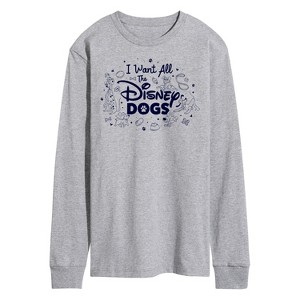Men's - Disney - Cats & Dogs Long Sleeve Graphic T-Shirt - 1 of 4