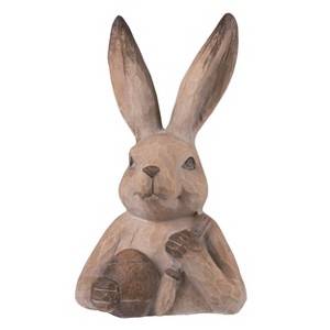 Transpac Resin 20.5" Brown Easter Painter Bunny Bust - 1 of 2