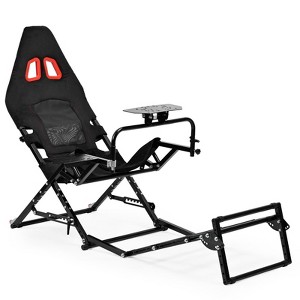 Dardoo Foldable Racing Simulator Cockpit Compatible with Logitech G29 G920 G923/Thrustmaster T248 T300/Fanatec,Wheel and Pedals Not Included - 1 of 4
