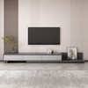 Luck Live 78.7in modern grey extendable TV stand media console with 3 drawers, expands to fit up to 120 inches - 2 of 4