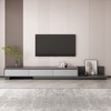 Luck Live 78.7in modern grey extendable TV stand media console with 3 drawers, expands to fit up to 120 inches - image 2 of 4