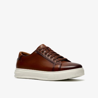 Clarks Mens Goswell Tie Tan Leather Shoes 8 Medium — фото 5
