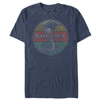 Men's Shelby Cobra Distressed Colorful Stripe Stamp T-Shirt