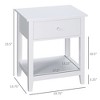 End Table, 2-tier Side Table with Drawer and Storage Shelf, Modern Side Table for Living Room - 3 of 4
