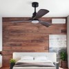 YIYIBYUS 42In Indoor Black and Brown Modern Ceiling Fan with 3-Color Integrated LED Light - 2 of 4