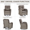 Gymojoy Outdoor Patio Wicker Swivel Chair Glider Chair Table with Removable Cushions - 4 of 4