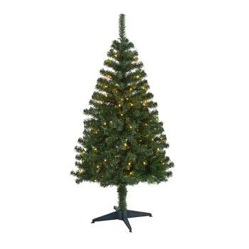 4ft Nearly Natural Pre-Lit LED Northern Tip Pine Artificial Christmas Tree Clear Lights