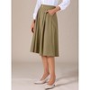 INSPIRE CHIC Women's High Waisted Flowy A-Line Casual Long Skirt with Pockets Midi Skirts - 3 of 4