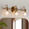 LNC 2-Lights Gold with Clear Glass Shade Modern/Contemporary Vanity  Lights,2 Light/ 3 Light/ 4 Light/ 5 Light - 2 of 4