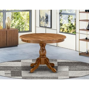 HomeStock Modern Kitchen Table with Table Top Surface and Asian Wood Dining Table Pedestal Legs - 1 of 4