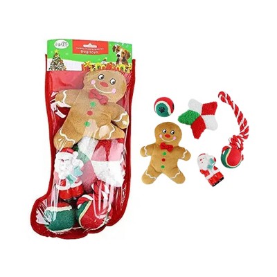 Midlee Toy Filled Christmas Dog Stocking Gift Set