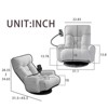 GlasFlength 360 degree rotatable sofa chair, Adjustable head and waist, Lounge Chair in the living room, Leisure Chair, Yellow, 31.1"*43.3"*34.65 - 2 of 4
