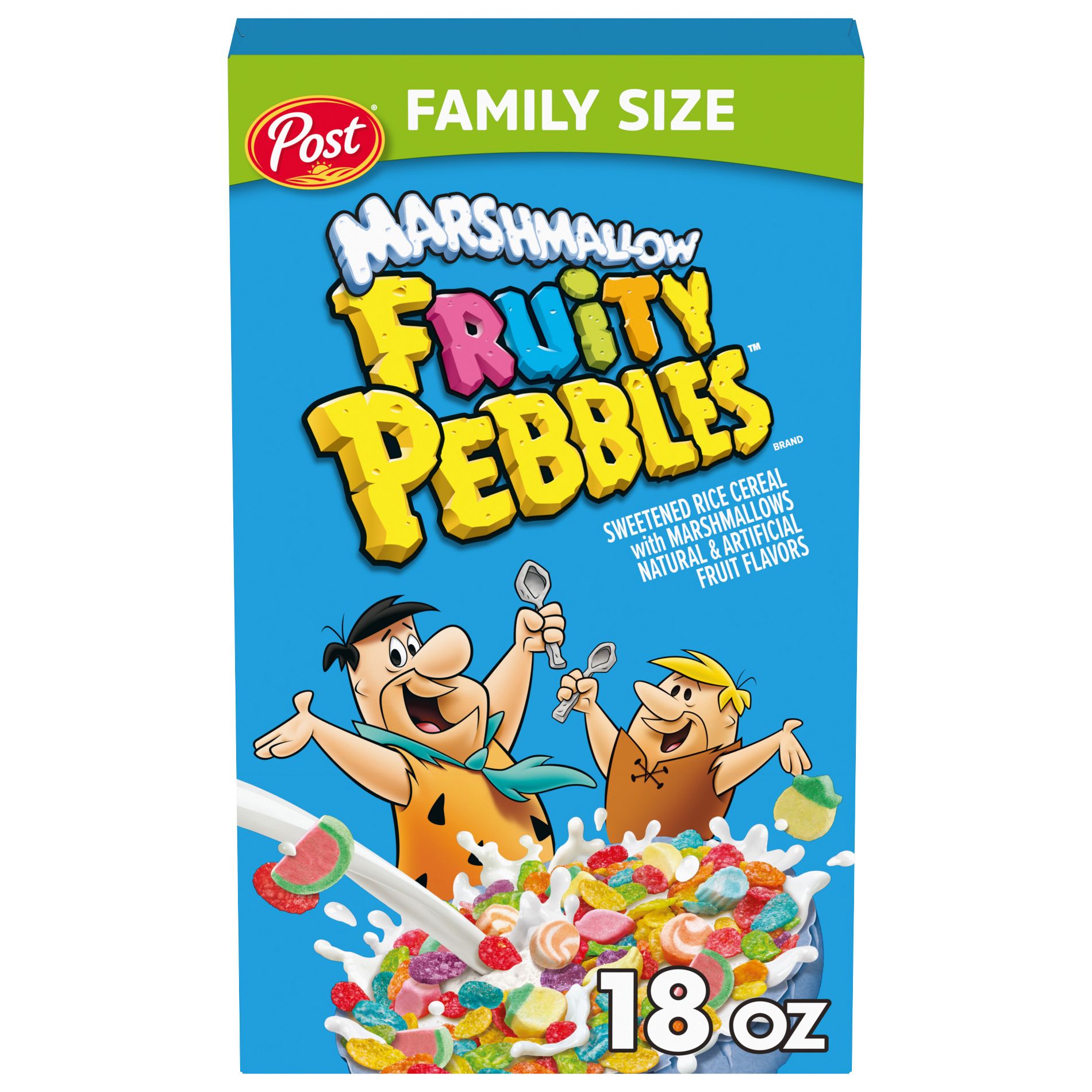 Post PEBBLES Fruity Pebbles with Marshmallows Family Size Breakfast Cereal - 18oz