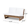 Christopher Knight Home Uland Outdoor Slat Design Acacia Wood 7 Seater Seating Set with Cushions - 4 of 4