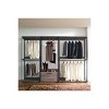 HomeStock Monica 47" Farmhouse Wood Walk-in Closet Organizer with One Shelf in Rustic Gray - 4 of 4