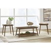 Signature Design by Ashley Lyncott Mid-Century Modern 3-Piece Table Set - 1 Coffee Table and 2 End Tables, Brown - 2 of 4