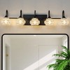 DAKAFUL Crystal Bathroom Vanity Light, Vanity Fixtures with Clear Textured Shades,Wall Sconce Over Mirror,for Bedroom/home decor - 2 of 4
