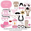 Big Dot of Happiness Pink Western Hoedown - Cowgirl Horse Party Photo Booth Props Kit - 20 Count - 2 of 4