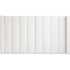 55 Downing Street Trent Channel Tufted White Fabric Queen Hanging Headboard - 1 of 4