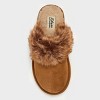 dluxe by dearfoams Women's Laverne Slide Slippers - Chestnut - 3 of 4