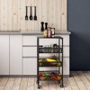 NEX 3 Tier Organizer Cart on Casters Black: Metal Utility Storage for Clothing, 30" Height, 17.3" Depth, 15" Width - 2 of 4