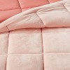 Kids' Comforter Set Windowpane Velvet Pink - Pillowfort™ - 3 of 3