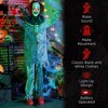 Whisen Halloween Animatronic Circus Clown, Sound and Motion Activated with Light Up Eyes - White - 4 of 4