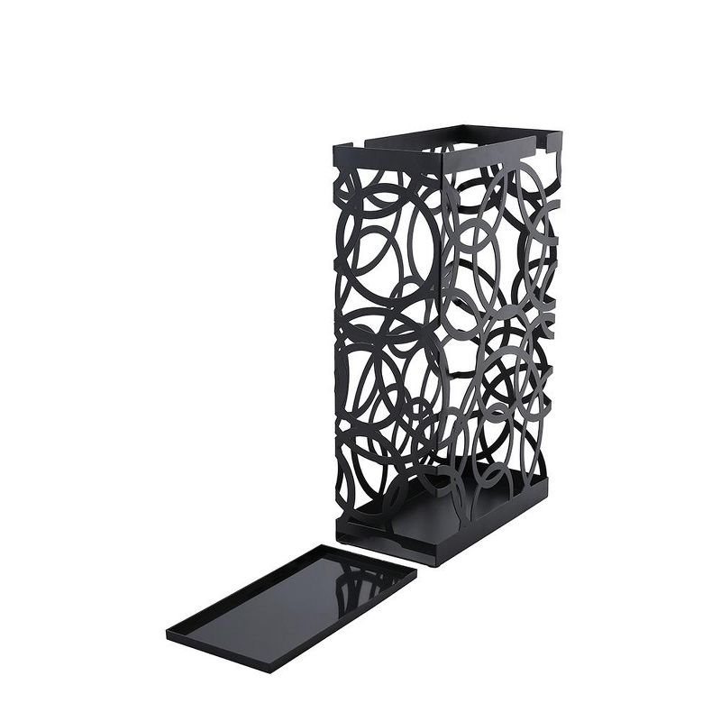 BirdRock Home Umbrella Holder Stand with Removable Water Tray - Circle Design - Black, 5 of 8