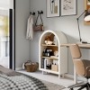 3-Tier Arched Wood Bookcase with Open Display Shelves, Small Storage Bookshelf for Bedroom, Living Room, or Entryway–The Pop Home - 2 of 4