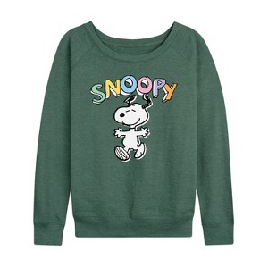 Women's - Peanuts - Snoopy Sketchy Lightweight French Terry Slouchy - 1 of 4