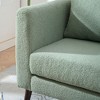 Sapphtopaz Accent Chair Upholstered Chair for Bedroom with Pillow and Solid Wood Legs Modern Comfy Chair, Accent Chairs for Living Room - 4 of 4