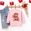 Valentine Teddy Bear Beanie - Toddler Graphic Sweatshirt - 2 of 4