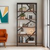 Hommoo 71" Bookshelf, Industrial Bookcase 6 Shelf Display Rack - 2 of 4