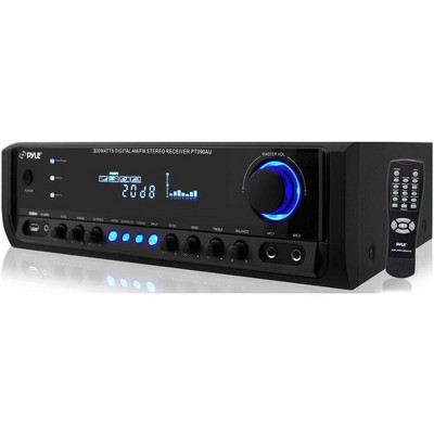 New Pyle PT390AU 300W 4 Channel Home Theater Amplifier Receiver Stereo USB/SD