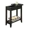 Breighton Home American Heritage Flip Top End Table with Shelf in Black - 4 of 4