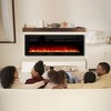 50" Electric Fireplace Inserts,Recessed and Wall Mounted Electric Fireplace Heater with Wireless Remote Control,12 Flame Color Adjustable - 2 of 4