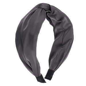 Unique Bargains Women's Satin Twist Headband Hairband 1.2" Wide - 1 of 4