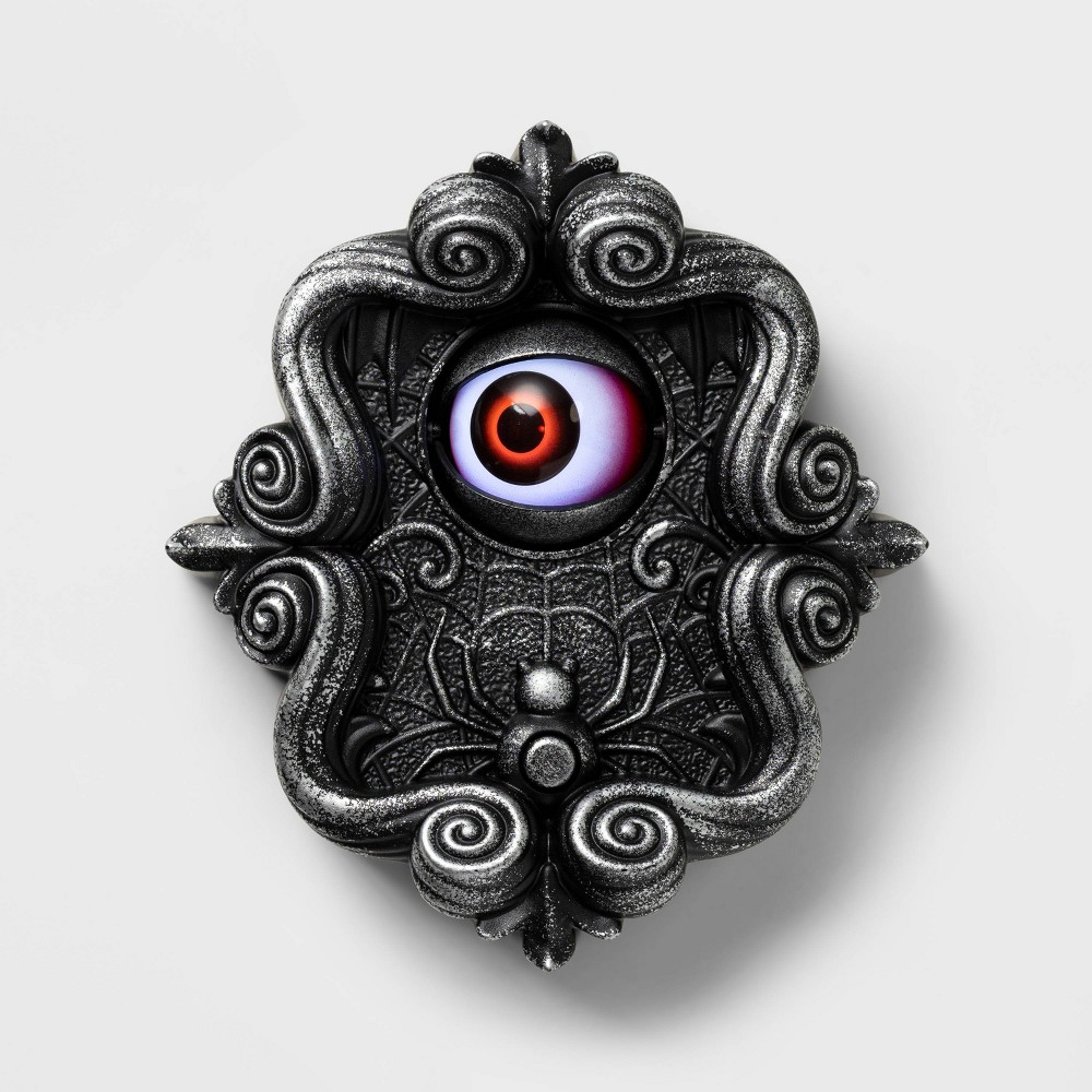 Animated Doorbell with Eye Halloween Decorative Prop - Hyde & EEK! Boutique™: Haunted House Indoor Decor, Black