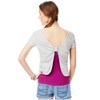 Aeropostale Womens Knot Back Cropped Basic T-Shirt, Grey, X-Large - 4 of 4