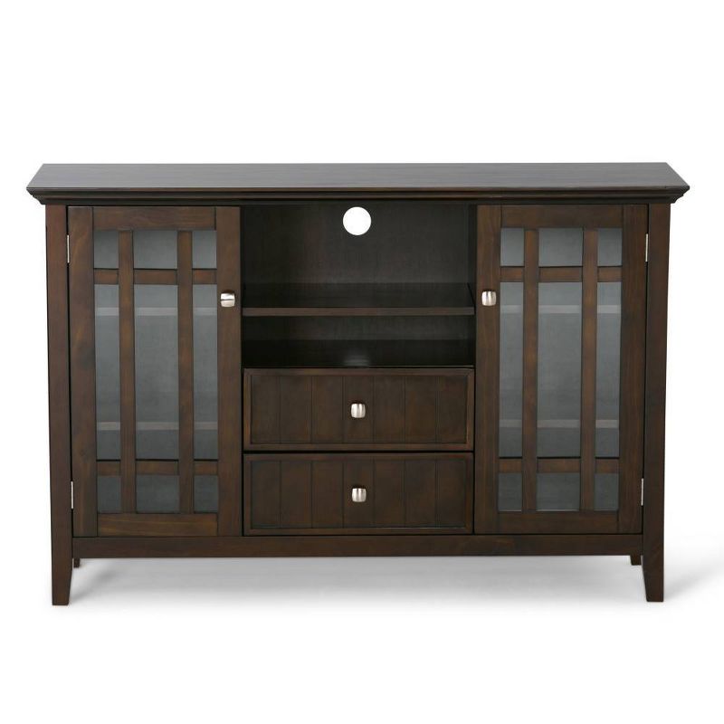 Tall Freemont Solid Wood TV Stand for TVs up to 60&#34; Dark Tobacco Brown - WyndenHall, 6 of 8