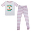 Just Chill Dog Blue Wash And Rainbow Dreams Short Sleeve Youth Girls 2-Pack Pajama Set - 2 of 4