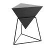 Modern Triangular Accent Table Gray - Olivia & May: Chic Side Table, Metal Frame, Wood Top, Easy to Clean - 3 of 4