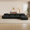 AENKYO 4 Seats with Ottoman Modular Corduroy Sectional Sofa, Easy Assembly Required & Ergonomic Support Non-Slip Base Design - 4 of 4