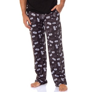 Star Wars Men's Movie Logos And Spaceships Falcon Lounge Sleep Pajama Pants - 1 of 4