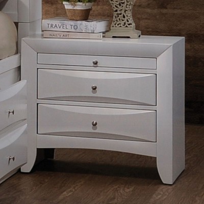 NicBex 2 Drawers Nightstand Bedside Table with 1 Tray End Table Bedroom Furniture with Solid Wood for Living Room, Bedroom