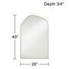 Noble Park Arch Top Vanity Wall Mirror Modern Beveled Glass Gold Wood Frame 26" Wide for Bathroom Bedroom Living Room Home Office - 4 of 4