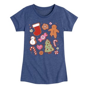 Girls' - Instant Message - Kawaii Christmas Treats Toddler And Youth Girls Fitted Short Sleeve Graphic T-Shirt Fitted Short Sleeve Graphic T-Shirt - 1 of 4
